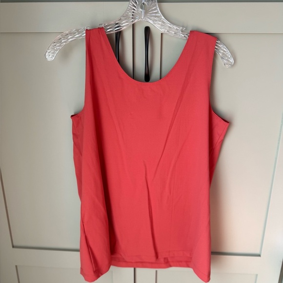 EUC Chico's Open Knit Button-Up Cardi & Tank Top SZ 2 (L/12) Coral/Burnt Orange - Picture 11 of 16